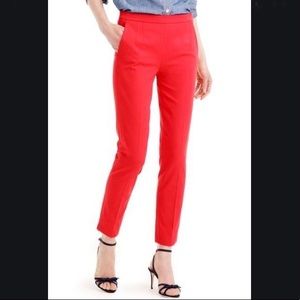 NWT J.Crew Bi-Stretch Martie Pant Sz 8 Warm Cerise